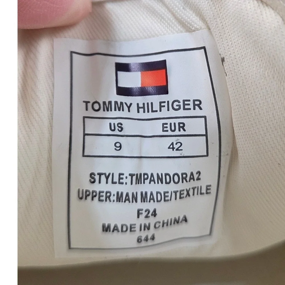 Tommy Hilfiger Mens‎ TMPANDORA2 Sneakers Off White Cream Low Top Shoes Size 9